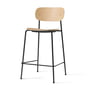 Audo - Co Counter Chair, H 94,5 cm, zwart stalen frame / eiken naturel