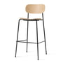Audo - Co Bar Chair, H 104,5 cm, zwart stalen frame / eiken naturel