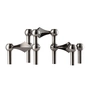 Stoff Nagel - Kaarsenhouder, zwart / chroom (set van 3)