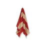 ferm Living - Alee Handdoek, 50 x 100 cm, licht camel / rood