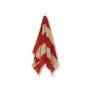 Ferm Living - Alee Handdoek, 50 x 100 cm, licht camel / rood