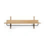 Ferm Living - Sector Wandkapstok, eiken / messing zwart