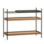 Woud - Tray Shelf laag, walnoot/zwart (configuratie 2)
