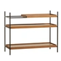 Woud - Tray Shelf laag, walnoot/zwart (configuratie 1)
