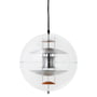 Verpan - VP Globe Hanglamp Ø 40 cm, geborsteld aluminium / helder