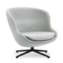 Normann Copenhagen - Hyg Loungestoel met draaivoet, aluminium zwart/grijs (Synergy LDS16)