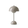 & Tradition - Flowerpot Accutafellamp VP9 met magnetische oplaadkabel, glanzend, grijs-beige