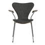 Fritz Hansen - Fauteuil frontbekleding serie 7, chroom / walnoot naturel / Vanir granietbruin (373)