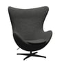 Fritz Hansen - Egg Chair, PVD zwart / Vanir Granietbruin 373 (jubileumeditie 2022)
