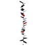 Flensted Mobiles - Turning Leaves Mobiel, groot, zwart / wit / rood