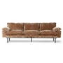 HKliving - Retro Sofa, 4-zits, fluweel corduroy, aged gold