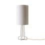 HKliving - Tafellampvoet vervaardigd uit metaal + lampenkap linnen, Ø 24,5 cm, naturel