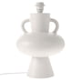 HKliving - Steengoed tafellampvoet met handvatten, L, wit