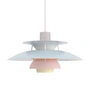 Louis Poulsen - PH 5 hanglamp, auster / blauw / roze