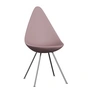 Fritz Hansen - Drop Stoel, chroom / lichtroze