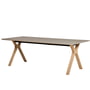 Andersen Furniture - Space Uitschuifbare tafel 95 x 220 cm, eiken wit gepigmenteerd / laminaat Castoro Ottawa (Fenix 0717)