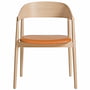 Andersen Furniture - AC2 Stoel, eiken wit gepigmenteerd / cognac leer