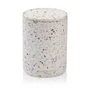 Humdakin - Terrazzo opbergbakje met deksel, Lucca, Ø 10 x 14 cm, rood / beige