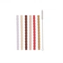 OYOY - Mellow Siliconen drinkrietje Ø 1 cm, kersenrood / vanille (set van 6)