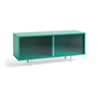 HAY - Colour Cabinet M met glazen deuren, 120 x 51 cm, dark mint (vrijstaand)