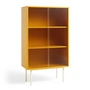 HAY - Colour Cabinet Kast met glazen deuren, 130 x 75 cm, geel (vrijstaand)