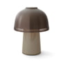 & Tradition - Raku LED tafellamp SH8, Ø 16 x 21 cm, beige grijs & gebronsd