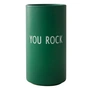 Design Letters - AJ Favourite Porseleinen vaas, You Rock / grasgroen