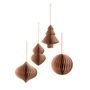 Broste Copenhagen - Christmas Mix Decoratieve hanger, Ø 9 x H 10 cm, indian tan (set van 4)