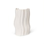 ferm Living - Moire Vaas, h 30 cm, gebroken wit