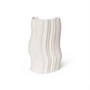 Ferm Living - Moire Vaas, H 30 cm, gebroken wit