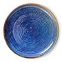 HKliving - Chef Ceramics Bord, Ø 26 cm, rustic blue
