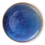 HKliving - Chef Ceramics Bord, Ø 26 cm, rustic blue