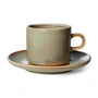 HKliving - Chef Ceramics Kop met schotel, 220 ml, moss green
