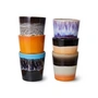 HKliving - 70's Koffiemok, 180 ml, stellar (set van 6)