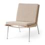 & Tradition - Boomerang HM1 lounge stoel, geolied eiken / roestvrij stalen poten, beige (Karakorum 003)