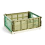 Hay - Colour Crate Mix M, 34,5 x 26,5 cm, olive / dark mint , recycled