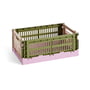 Hay - Colour Crate Mix mand S, 26,5 x 17 cm, olive / powder, recycled