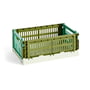 Hay - Colour Crate Mix mand S, 26,5 x 17 cm, olive / dark mint , recycled