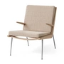 & Tradition - Boomerang HM2 Loungechair, frame geolied eiken / poten roestvrij staal, beige (Karakorum 003)