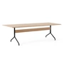 & Tradition - Pavilion Dining Eettafel AV24, 250 x 110 cm, blank gelakt eiken / zwart onderstel