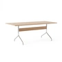 & Tradition - Pavilion Dining Eettafel AV19, 200 x 90 cm, eiken blank gelakt / frame chroom