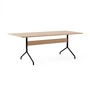 & Tradition - Pavilion Dining Eettafel AV19, 200 x 90 cm, blank gelakt eiken / zwart onderstel