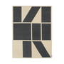 Kvadrat - Kelim Untitled_AB11 Tapijt, 180 x 240 cm, zwart / beige (0033 Slate)