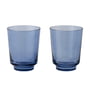 Muuto - Raise Drinkglas 30 cl, donkerblauw (set van 2)