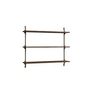 Moebe - Wall Shelving System Laag, eiken donker gerookt / warm grijs