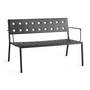 HAY - Balcony Loungebank met armleuningen, L 121,5 cm, antraciet