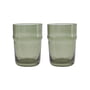 House Doctor - Rain Drinkglas, h 10,5 cm, groen (set van 2)