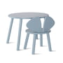 Nofred - Mouse Toddler Set (stoel en tafel), berken lichtblauw gelakt