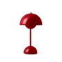 & Tradition - Flowerpot Accutafellamp VP9 met magnetische oplaadkabel, glanzend, vermiljoen