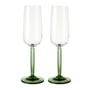 Kähler Design - Hammershøi Champagneglas, 240 ml (set van 2), groen